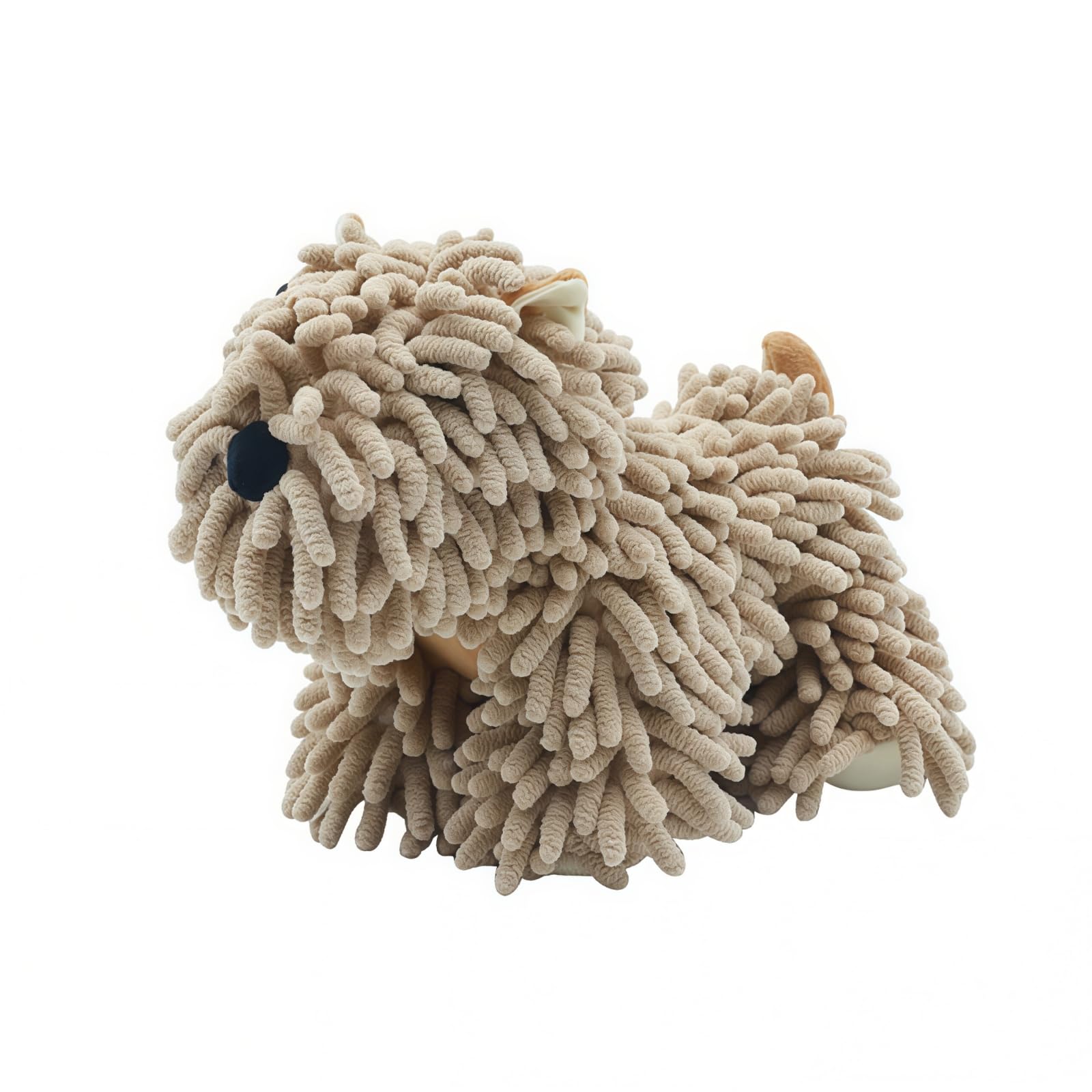 YongXinMY Chenille Dog Hand Towel Ball – Microfiber Super Absorbent Quick Dry Soft 3D Fluffy Puppy Plush Hanging Towels For Bathroom Kitchen Sink Washstand Countertop Home Decor (2pcs,Khaki)