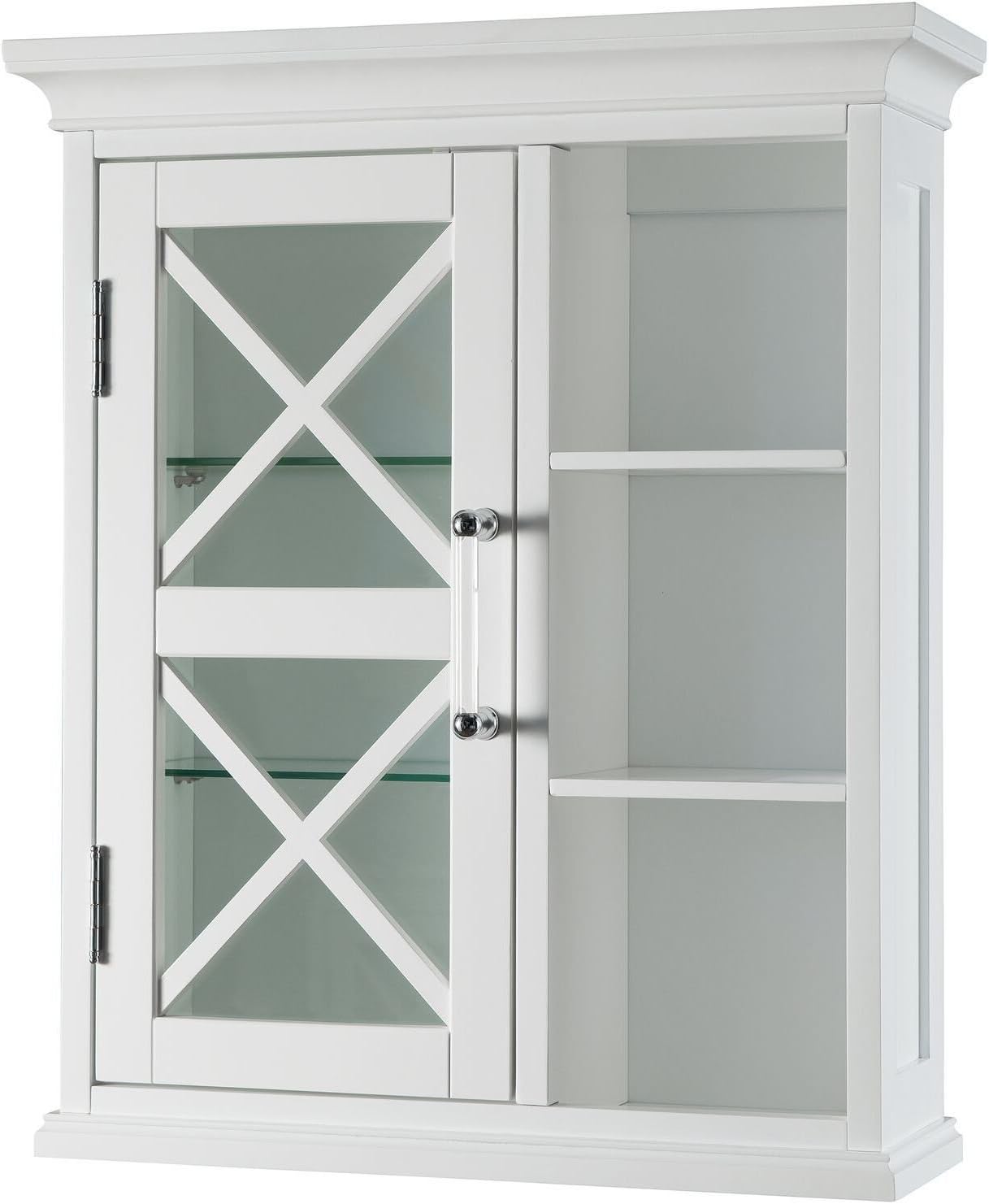 Elegant Home Fashions Grayson Wall Cabinet with one Door and Cubbies by