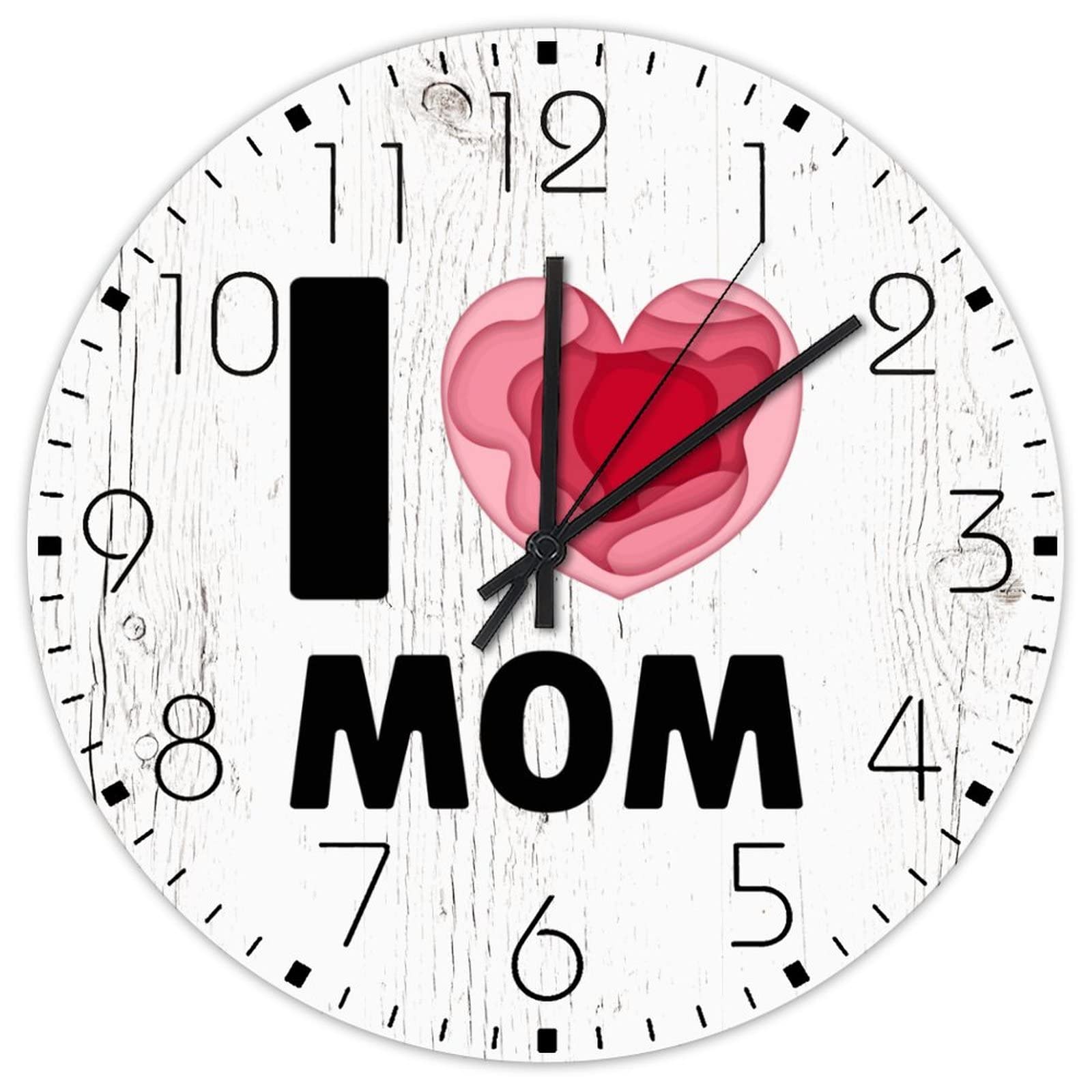 Horloge murale en bois vintage ronde 38cm aux finitions artisanales