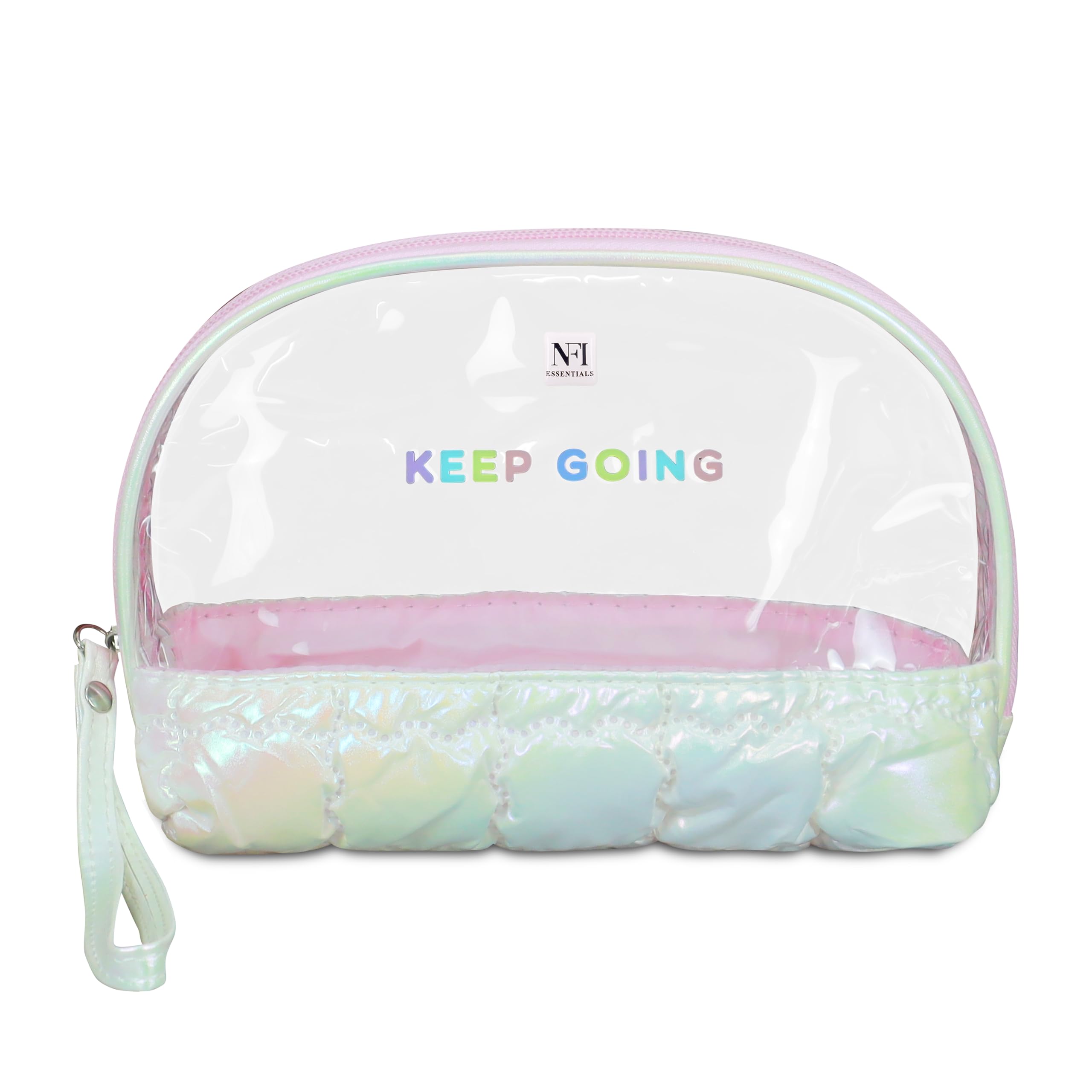 NFI essentials Makeup Pouch for Women, Cosmetic Bag, Semi-Circle Stylish Pouch for Makeup Accessories, Travel Pouch Vanity Kit Organiser Toiletry Bag Make up Pouch for Girls-image-48