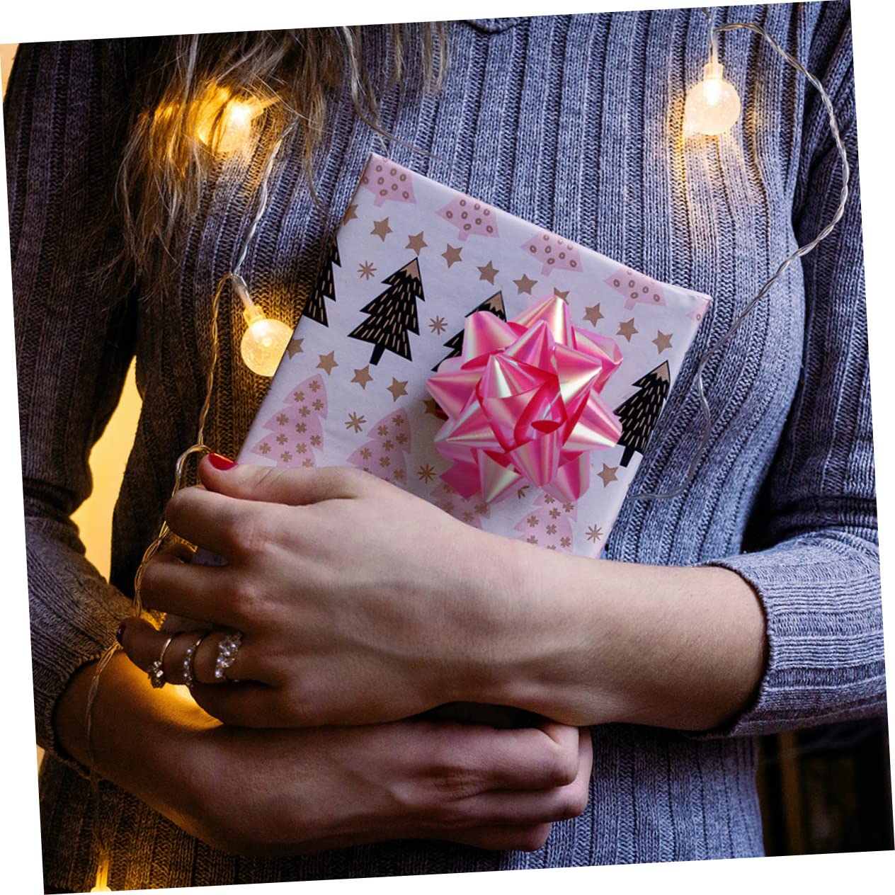 Abaodam 150pezzi Fiocchi Decorativi Raso Per Regali Addobbi Per Compleanni e Natale Facili Da Applicare Effetto Mix Di Per Decorazione Di Scatole e Feste