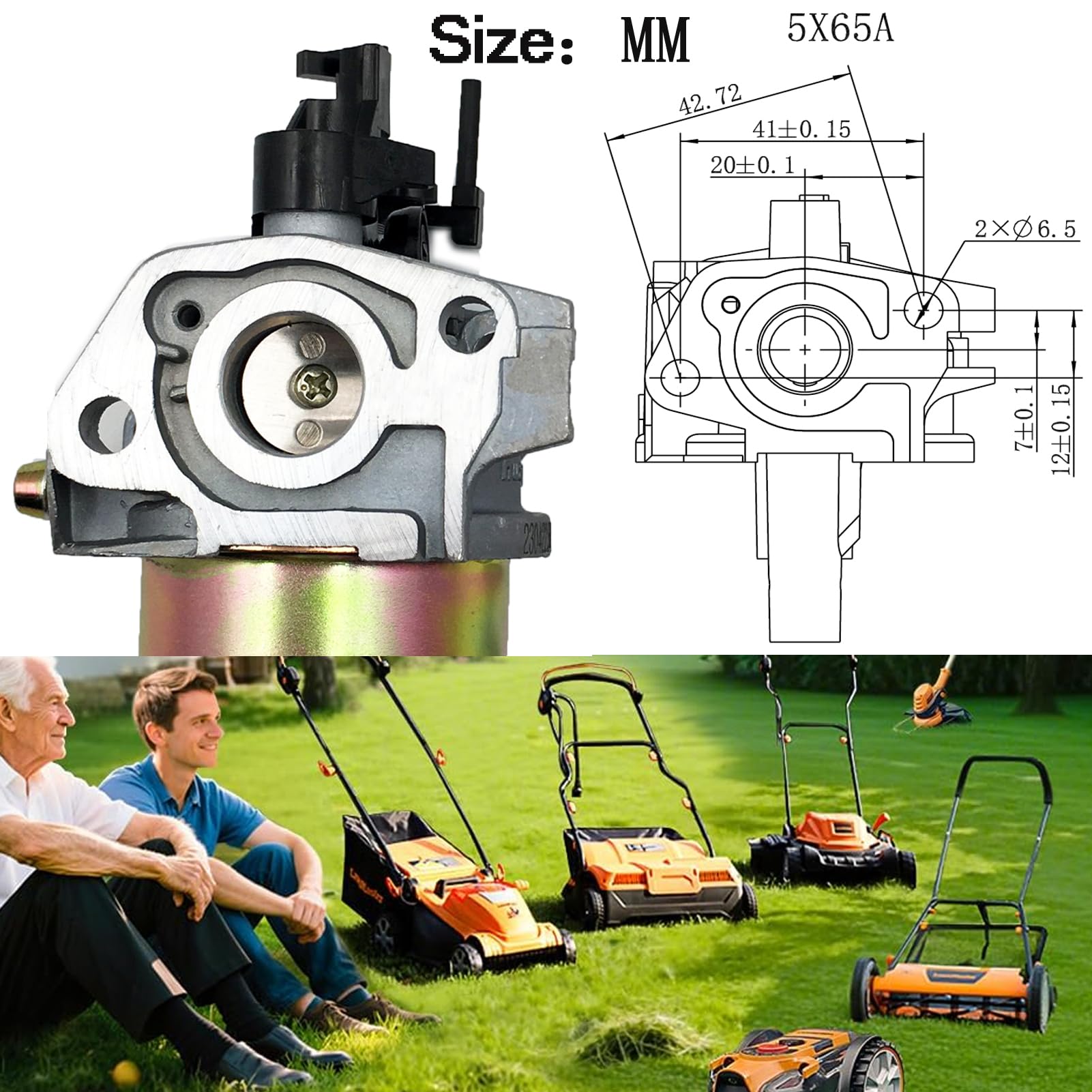 Amazon.com : Huayi Carburetor Compatible with Craftsman M205 21