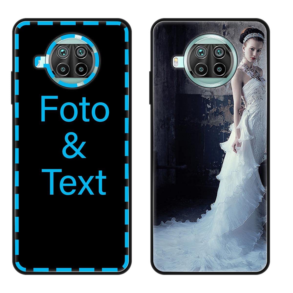 Sunrive Personalizzate Cover compatibile con Realme 12 5G personalizzabile con Foto Testi Frase Logo Disegni e Grafiche Personalizzata, Bordo TPU + Design in Vetro Temperato Posteriore