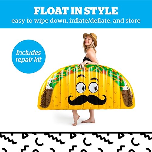 Miniatura 4 de BigMouth Inc. Flotador de piscina, balsa de salón grande, flotador de vinilo duradero, juguete de agua para fiesta de verano en la piscina
