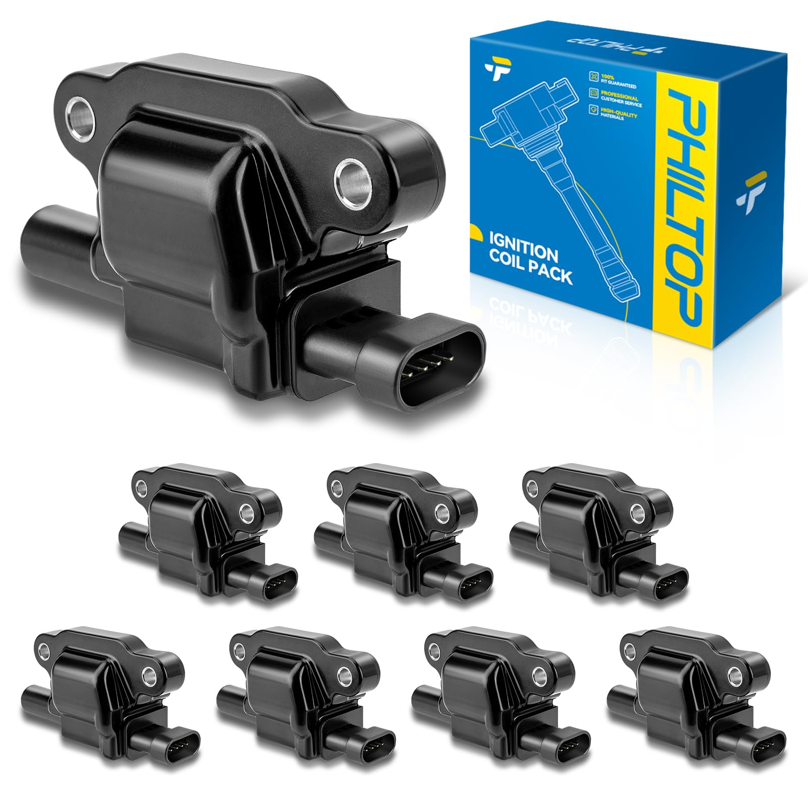 PHILTOP UF413 Ignition Coil Pack Fit for 2007-2013 Chevy Silverado 1500
