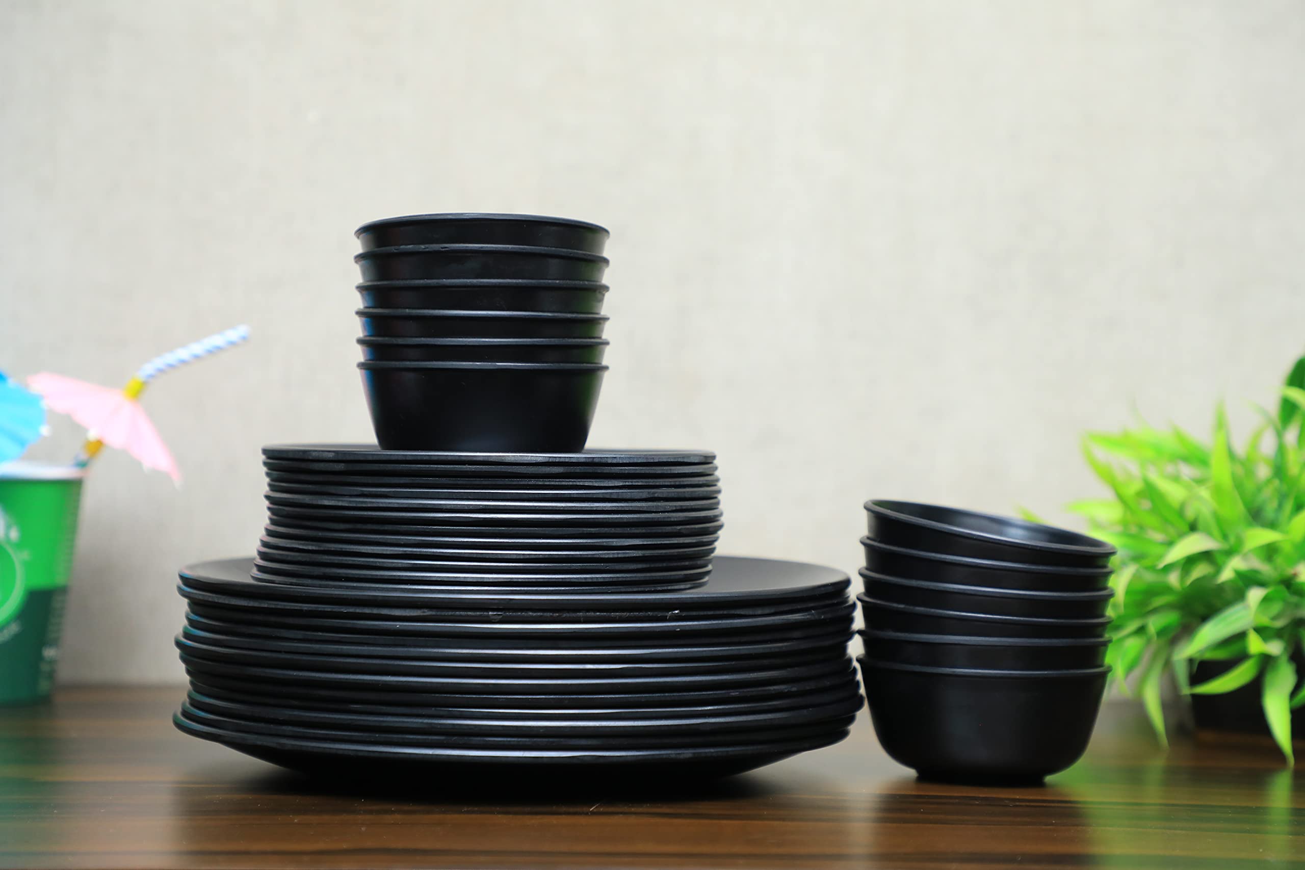 Greenland Black Melamine Dinner Set - 12 Piece -9 Greenland Black Melamine Dinner Set - 12 Piece -9