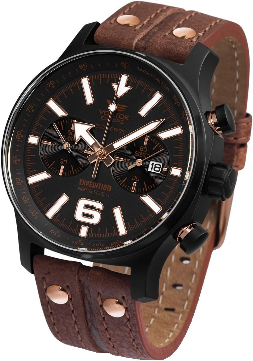 Vostok EuropeVostok-Europe - Expedition North Pole 1 - Leather Strap - Black Dial - 6S21/5953230