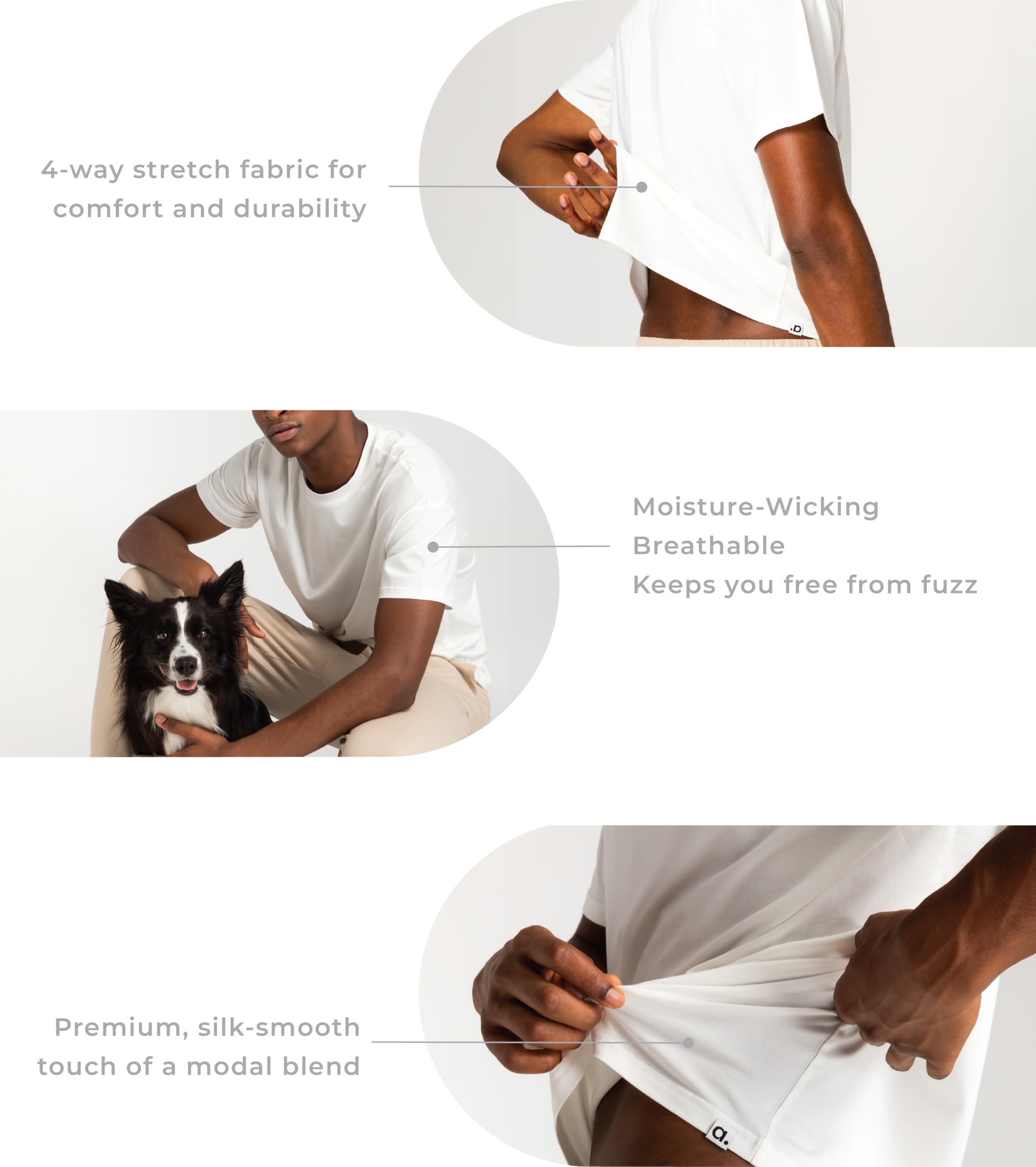 T-Shirt pour Hommes – Tee-Shirt à Manches Courtes à Col Ras du Cou en Coton Basique, à la Coupe Décontractée pour Course, Gym, Séances d'entraînement, Détente
