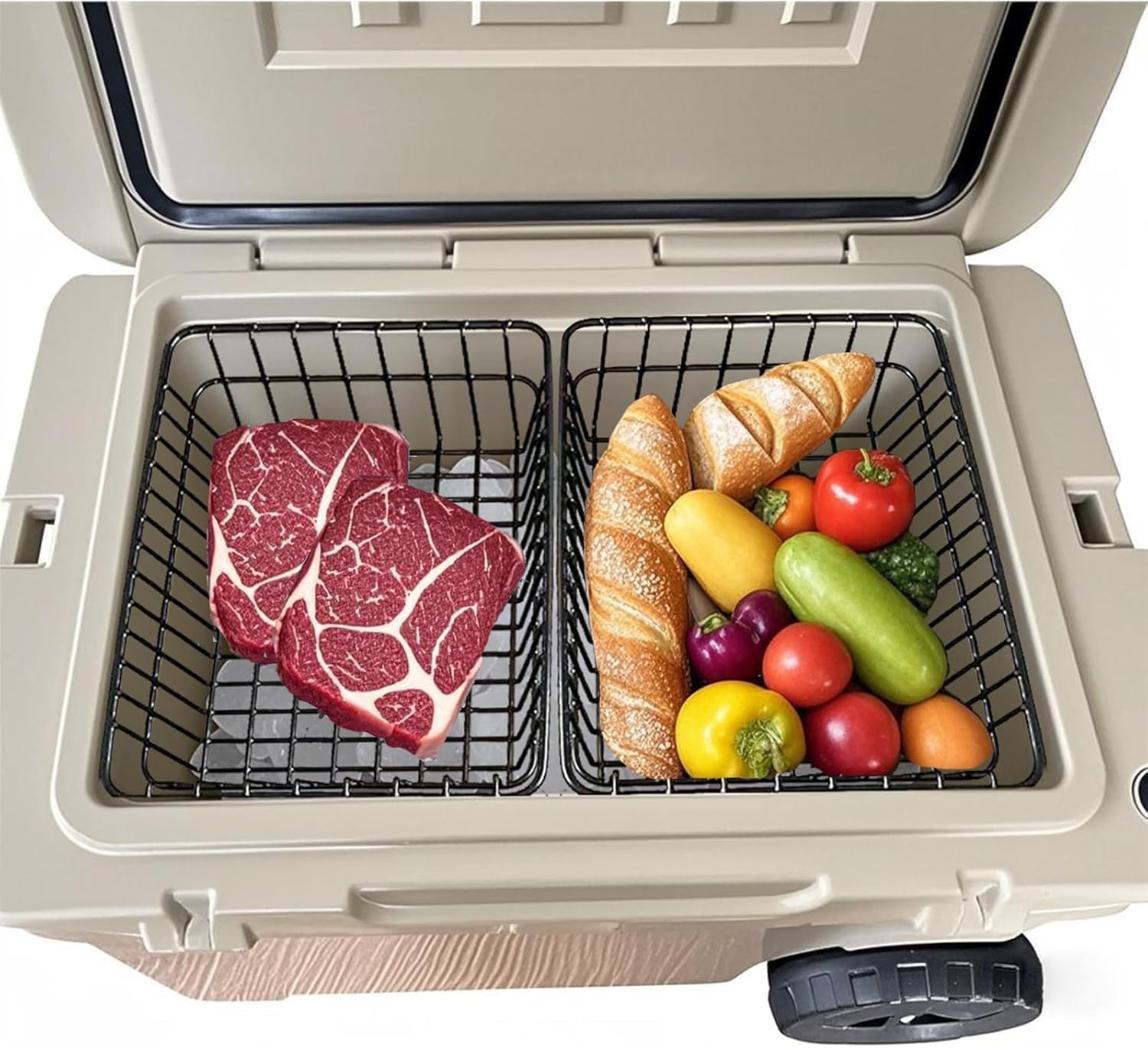 2-Pack Cooler Basket for Yeti Tundra Haul,Stays Food Chilled and Dry, Compatible with Other Cooler Accessories Cooler Locks, Cooler Dividers, Ice etc (Tundra Haul 2-Pack)