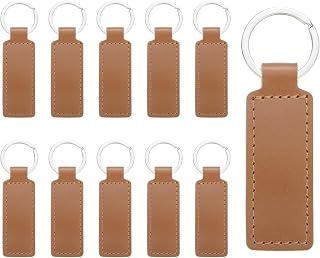 MECCANIXITY Leather Rectangle Laser Engraving Keychain