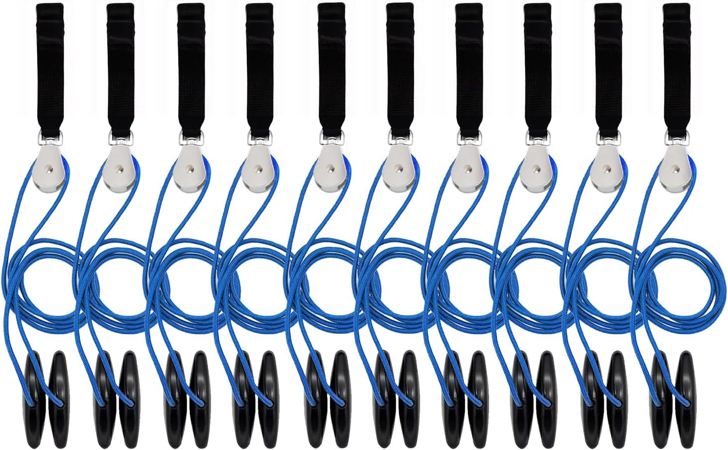 LiftAid Shoulder Pulley for Physical Therapy with Exercise Guide - Improves Shoulder Strength & Range of Motion - Reduces Pain, Helps in Muscle Recovery (Blue Pack of 10)