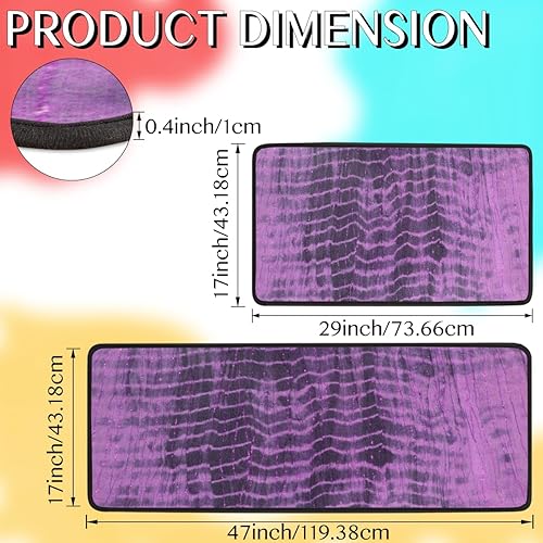 Vista 23 de Tapete de cocina acolchado con patrón de estrellas brillantes, antifatiga, juego de 2 piezas, duradero, resistente a las manchas, parte inferior