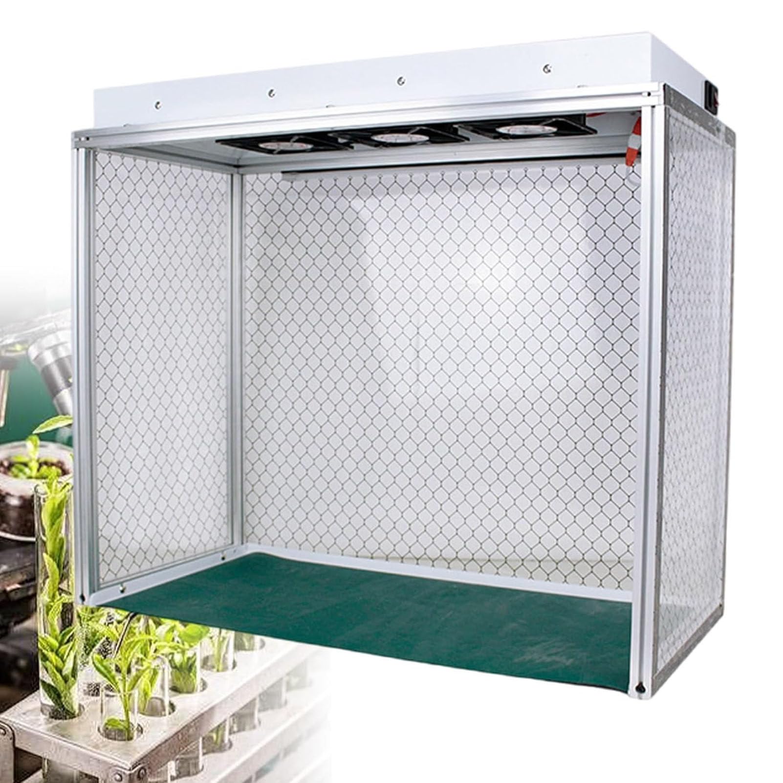Cabina de flujo laminar vertical con triple ventilador y filtro HEPA 220V | Estación de trabajo libre de polvo para el reemplazo de pantallas de teléfonos y tareas de laboratorio de precisión