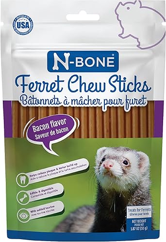 Miniatura 8 de N-Bone Palitos masticables para hurones sabor salmón, bolsa de 1.87 onzas