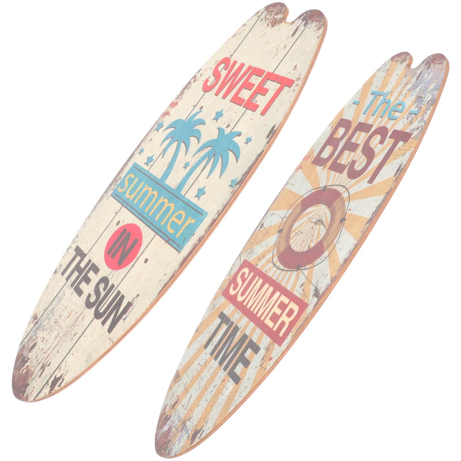 NOLITOY Tabla De Surf De Verano Para Colgar En La Pared Decoración De Pared De Madera Para Decoración Interior Y Exterior (17 68X6 29X0 20In) 2 Uds.