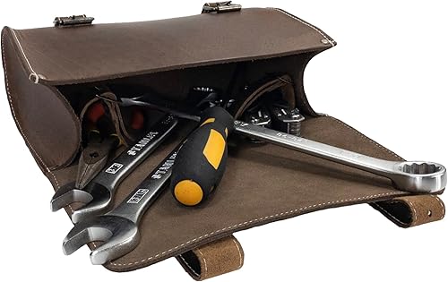 Miniatura 5 de Hide & Drink, Bolsa de manillar de motocicleta con 2 correas ajustables, organizador de herramientas, bolsa de motocicleta, bolsa de sillín para