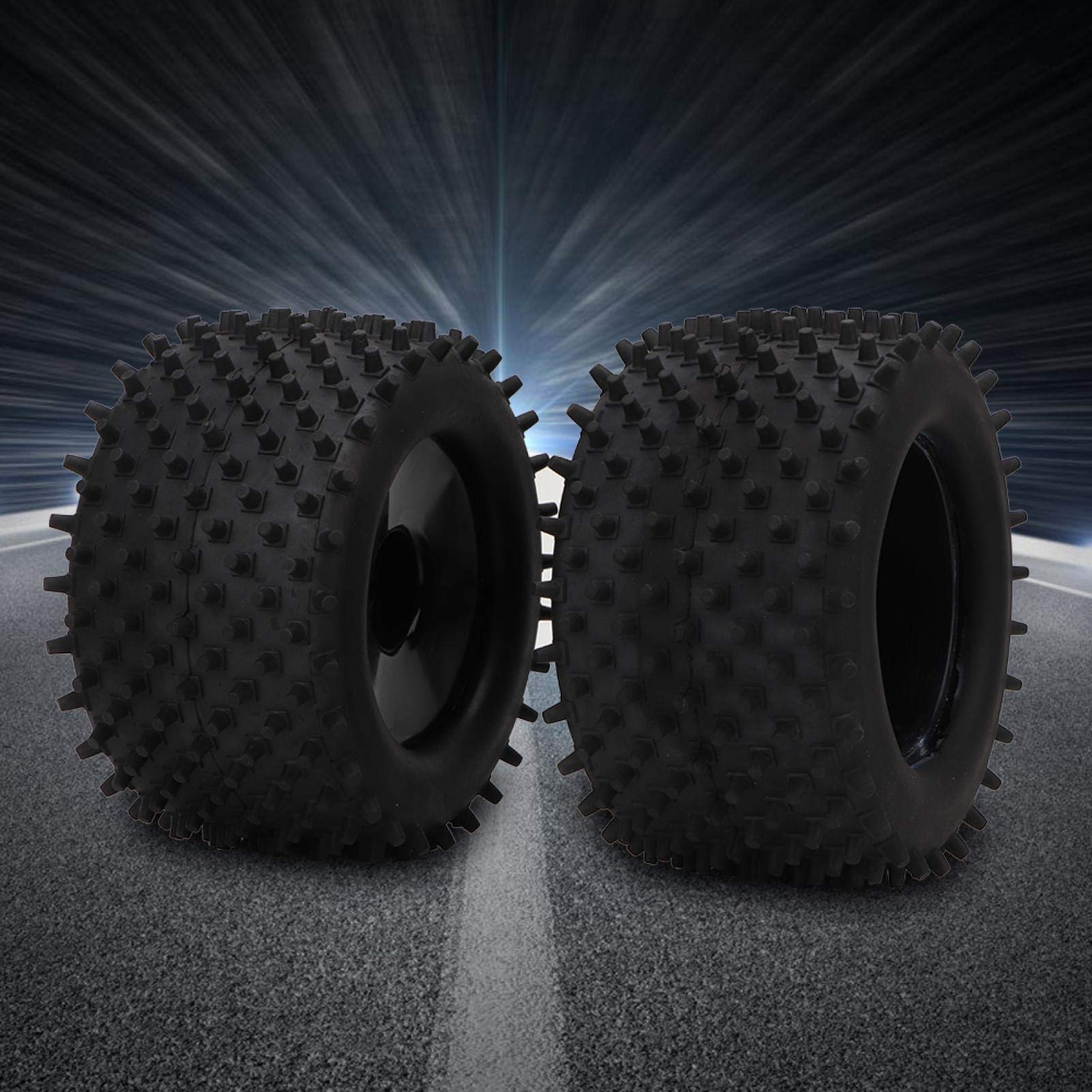 Neumático de Coche RC, neumático de Goma de 155 mm Piezas de Mejora de Rueda de Cubo de 82 mm para Monster Truck 1/8 RC Racing Car