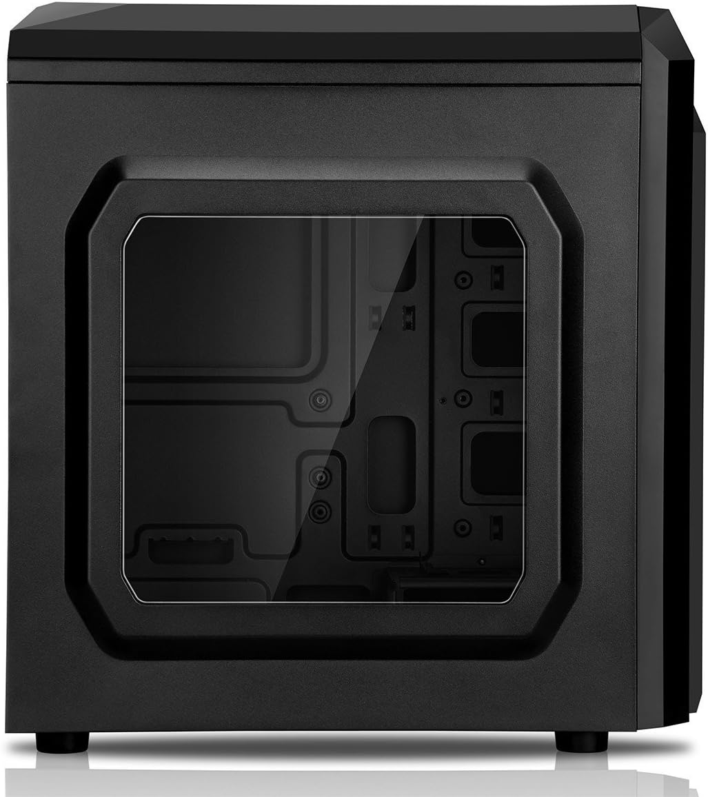 Detailed view of the CiT F3 Micro-ATX PC Gaming Case's side panel