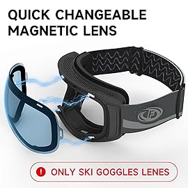 findway Ski Goggles OTG for Women Men Adult Youth-Over Glasses Snow Goggles-Interchangeable Lens,Anti Fog Snowboard Goggles
