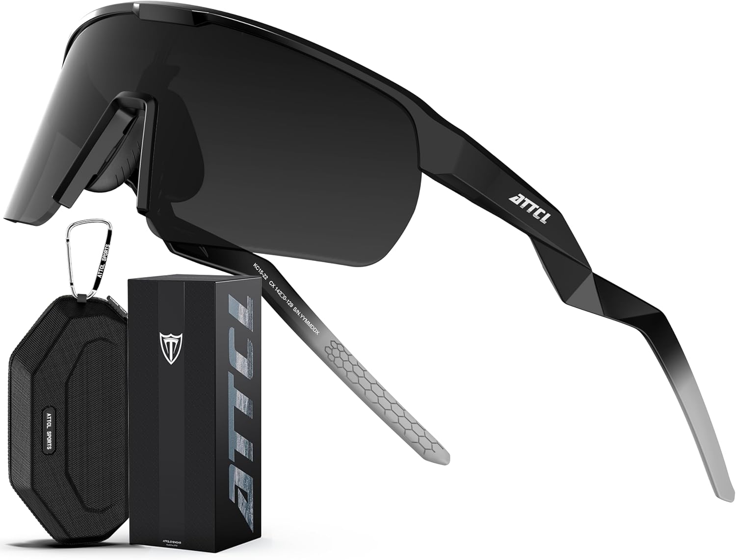 ATTCL Sports Sunglasses for Men Women: UV400 Protection Running Sunglasses Wrap Around Glasses for Cycling Baseball Fishing