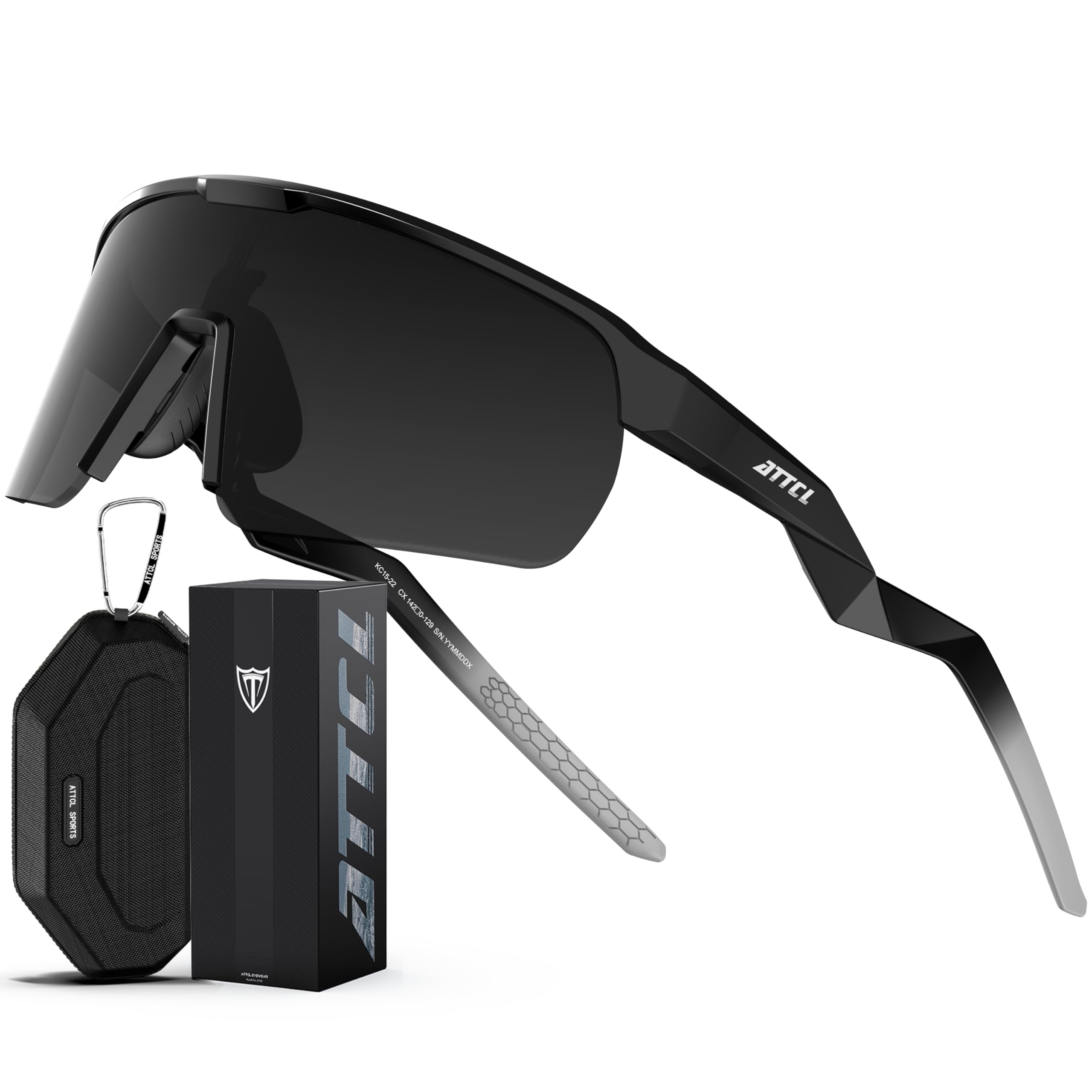 ATTCL Sports Sunglasses for Men Women: UV400 Protection Running Sunglasses Wrap Around Glasses for Cycling Baseball Fishing