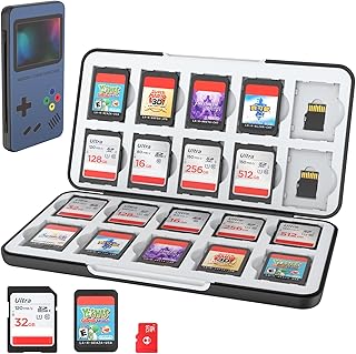 HEIYING Memory Card Case for Nintendo Switch Games Cards or SD Cards, Switch Game Case Holder for 20 SD Cards/Switch Game Cards & 20 Micro SD Cards.