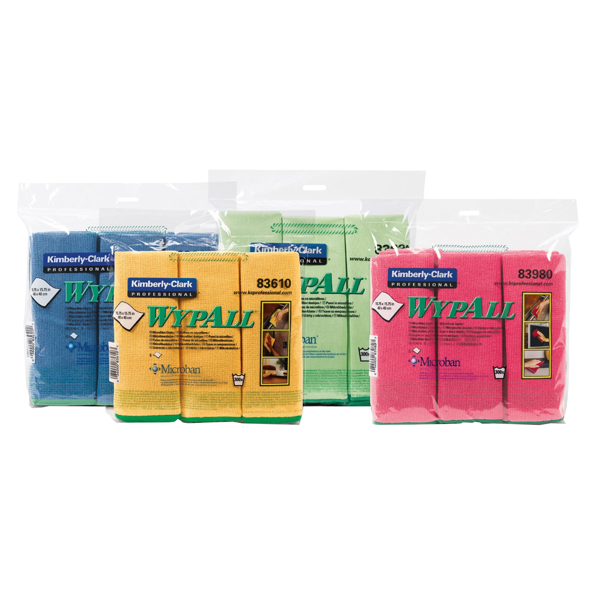 Wypall Paños de Microfibra 8394, 4 Paquetes portátiles x 6 paños Amarillos