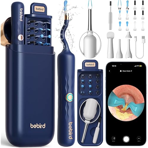 Bebird Earsight Plus D39R Ear Wax Removal Tool Camera, FSA HSA Eligible Items, Ear Cleaner with Flexible Ear Camera Otoscope, Visual Ear Pick Tweezers Wax Remover, Ear Cleaning Kit for Family