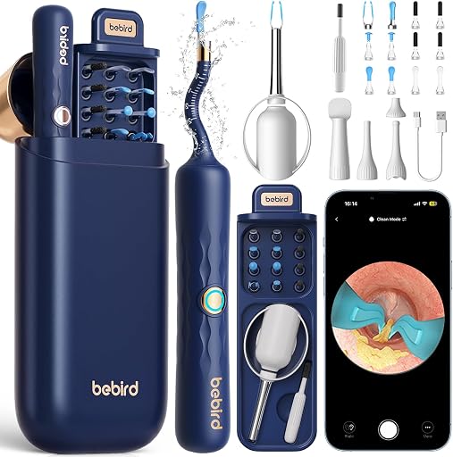 Bebird Earsight Plus D39R Ear Wax Removal Tool Camera, FSA HSA Eligible Items, Ear Cleaner with Flexible Ear Camera Otoscope, Visual Ear Pick Tweezers Wax Remover, Ear Cleaning Kit for Family