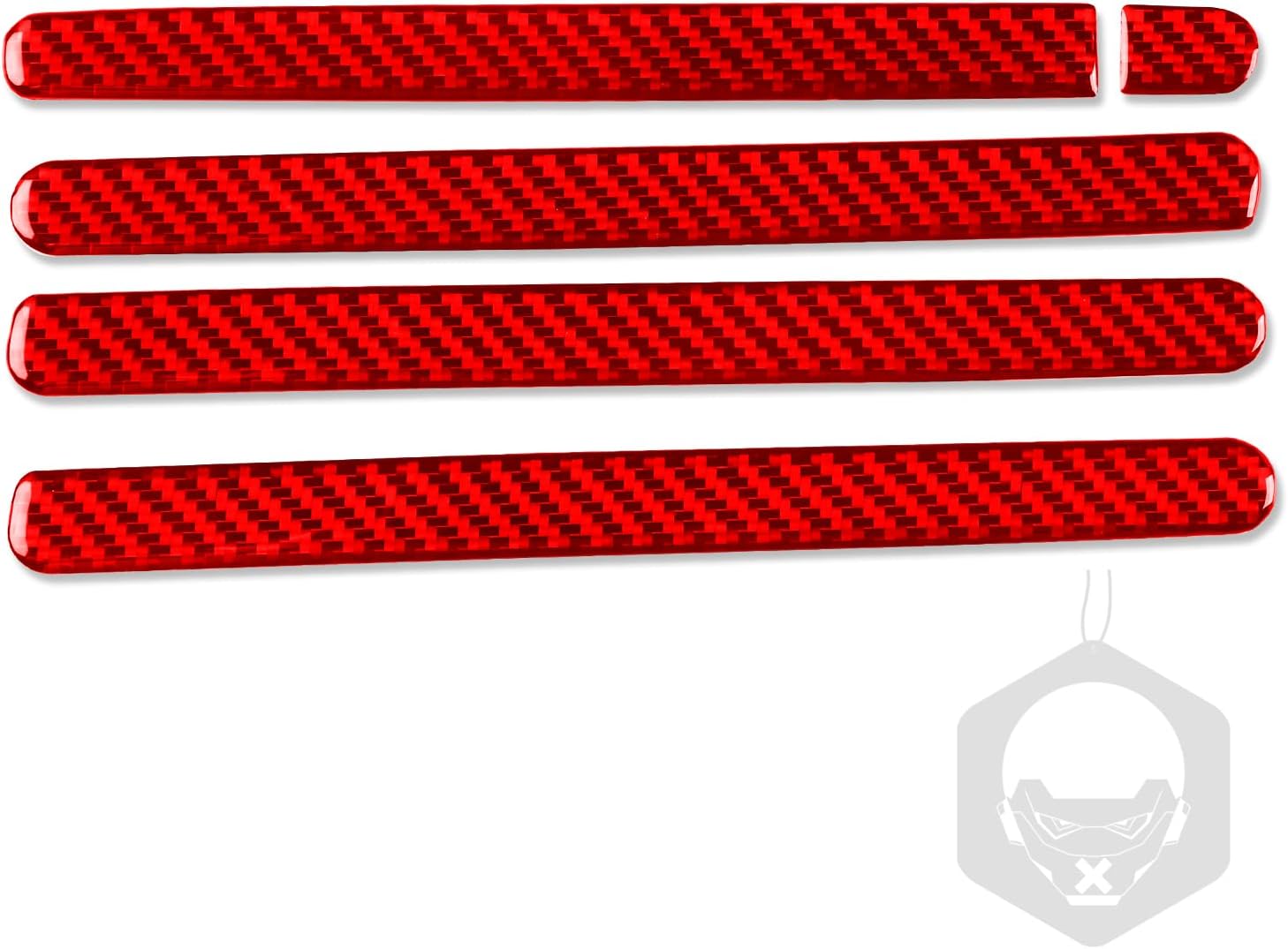 Compatible with Lexus NX 250 350 350h 450h+ 2022 2023 2024 Car Outer Door Handle Switch Trim Sticker Real Premium Carbon Fiber Decor Exterior Accessories Decal 5pcs Red
