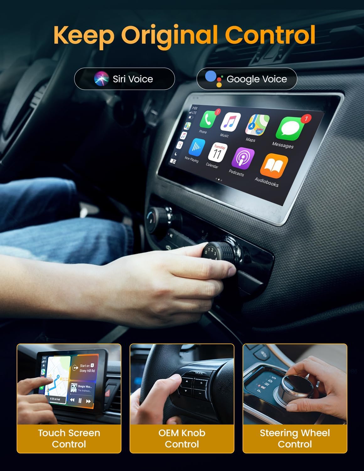 Wireless CarPlay Adapter for iPhone & Android Auto - Plug & Play, Fast Low Latency, Convert Wired to Wireless CarPlay, Compatible with iOS 10+/Android 11+, 2018+ Cars, Smart OTA Update - Image 4