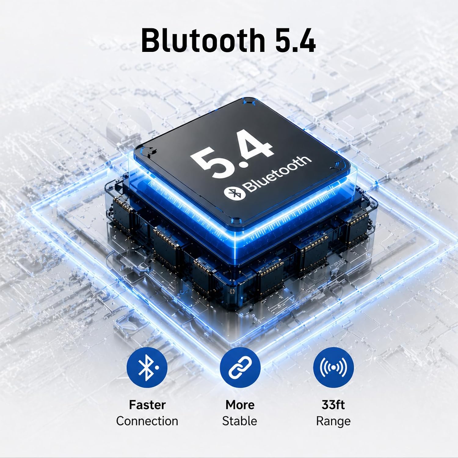 Bluetooth Headphones Over Ear, 75H Playtime Wireless Headphones with Microphone, Foldable Lightweight Headset with 3 EQ Modes, 3D Stereo Sound Low Latency for Travel Work Cellphone