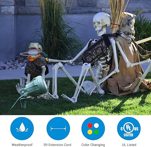 Miniatura 2 de DEWENWILS Foco de Halloween para exteriores, cable de extensión de 25 pies para exteriores