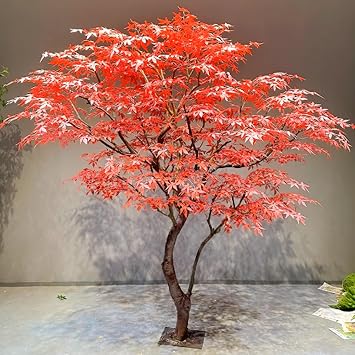 Artificial maple tree Large Artificial Tree Lifelike Leaves Replica Artificial Plant for Indoor Outdoor Landscape and Venue Decoration