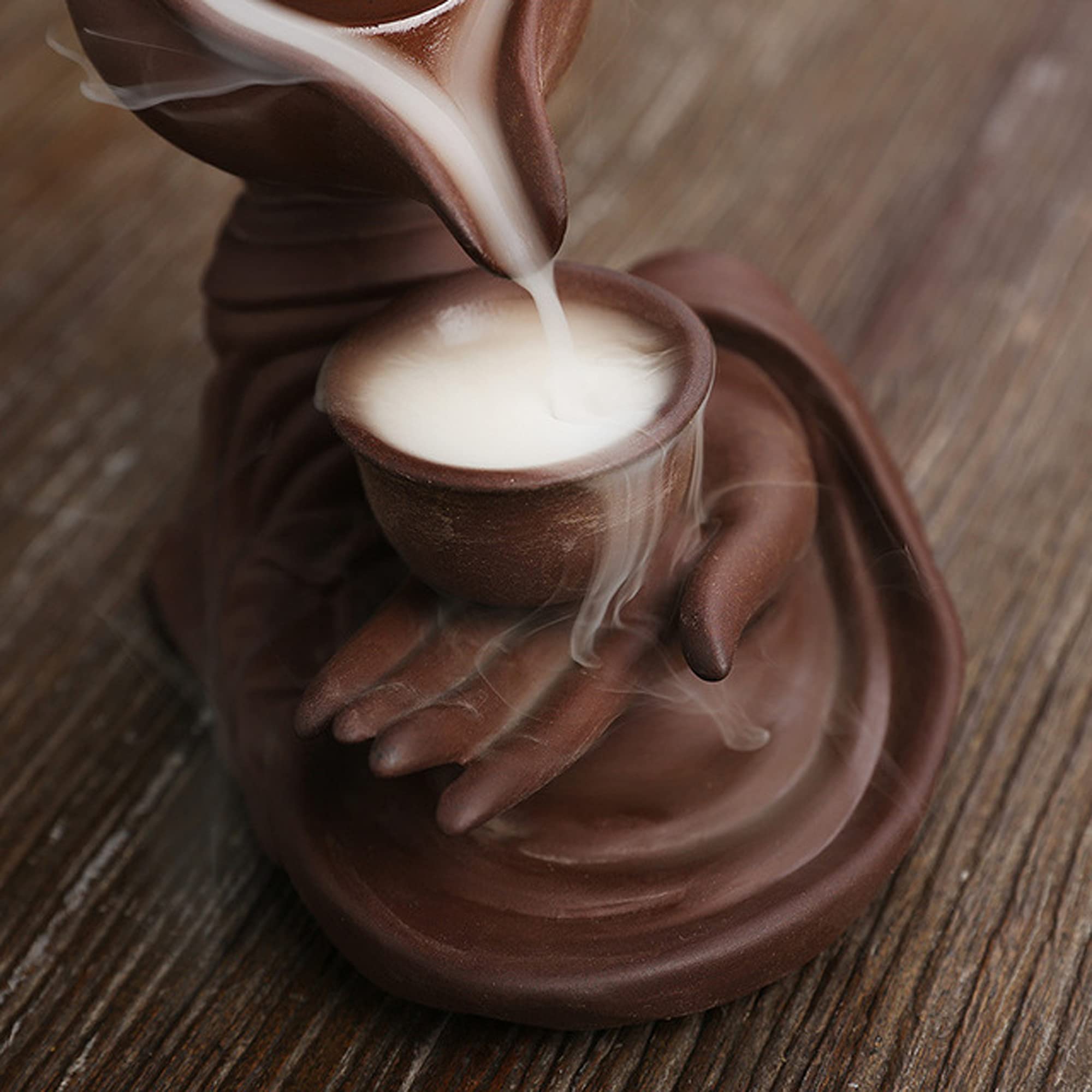 Amazon｜レトロ セラミック 逆流香炉 シミュレートされたお茶の注ぐ お