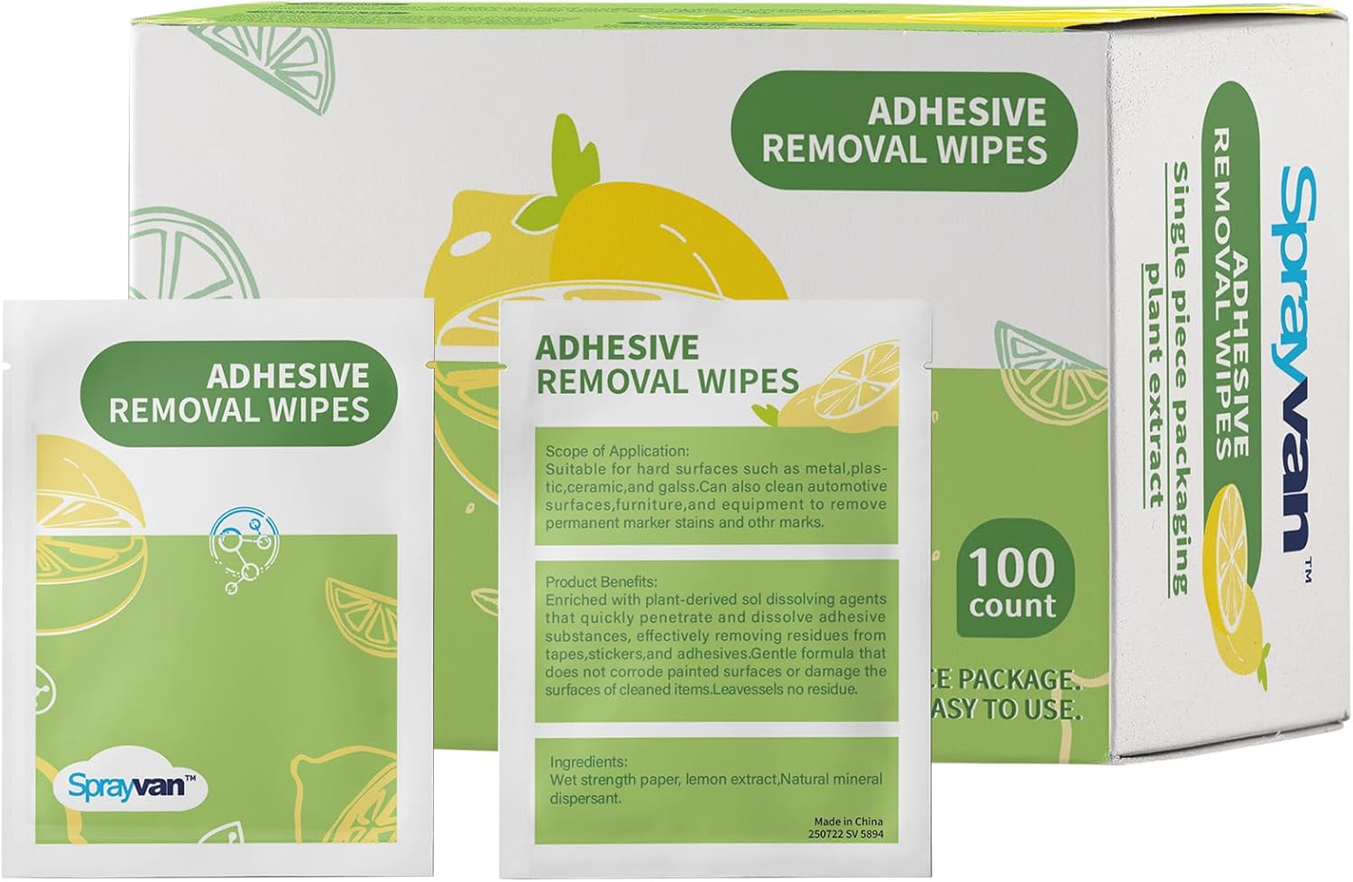 Sprayvan Adhesive Remover,Surface Safe Adhesive Remover with Plastic Scraper,Rapidly Removes Labels,Car Stickers,Tape Residue,Glue and Decals