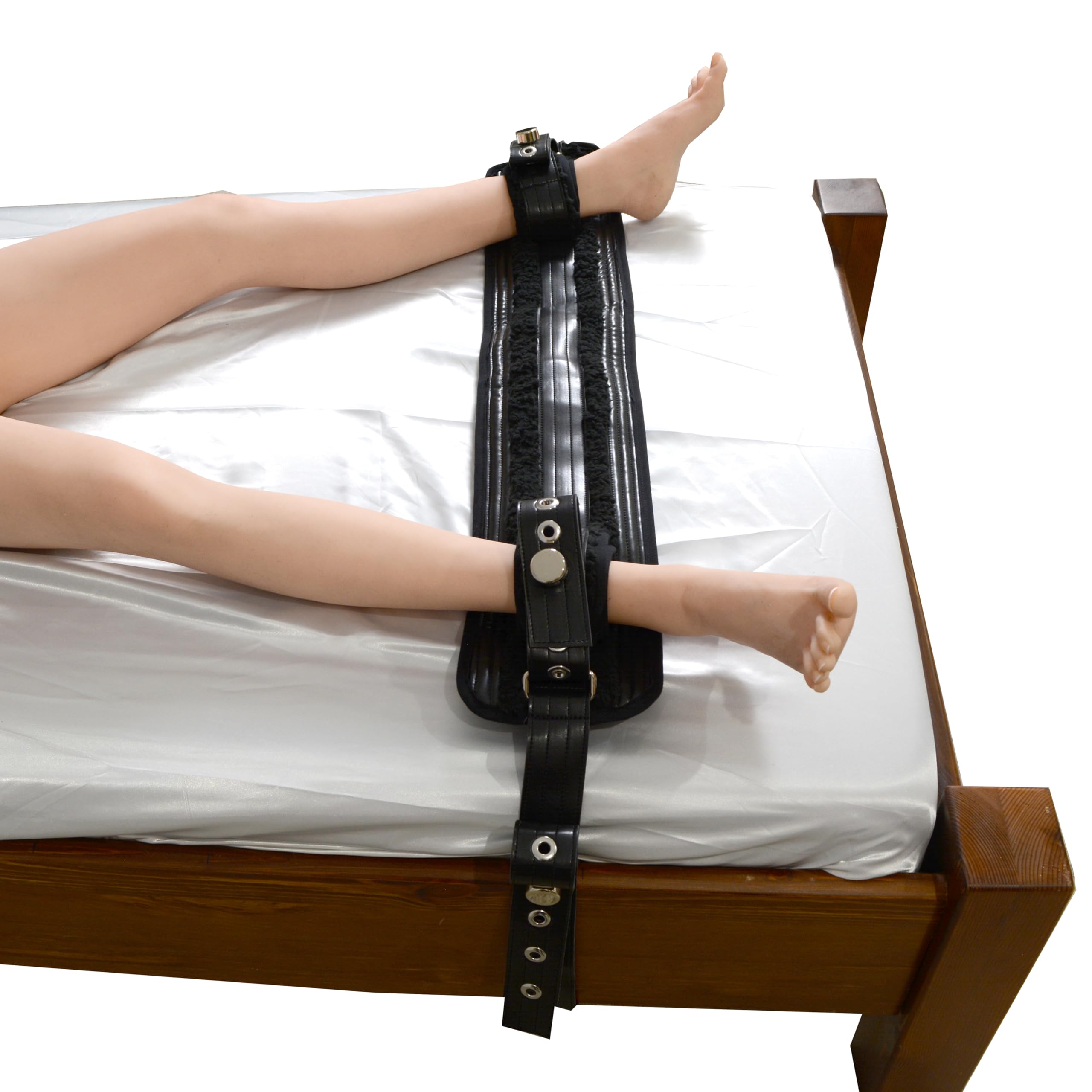 Cavigliera in pelle bloccabile con serratura magnetica, imbottita morbida per Klinik Bondage, polsino regolabile, accessorio BDSM per donne e uomini