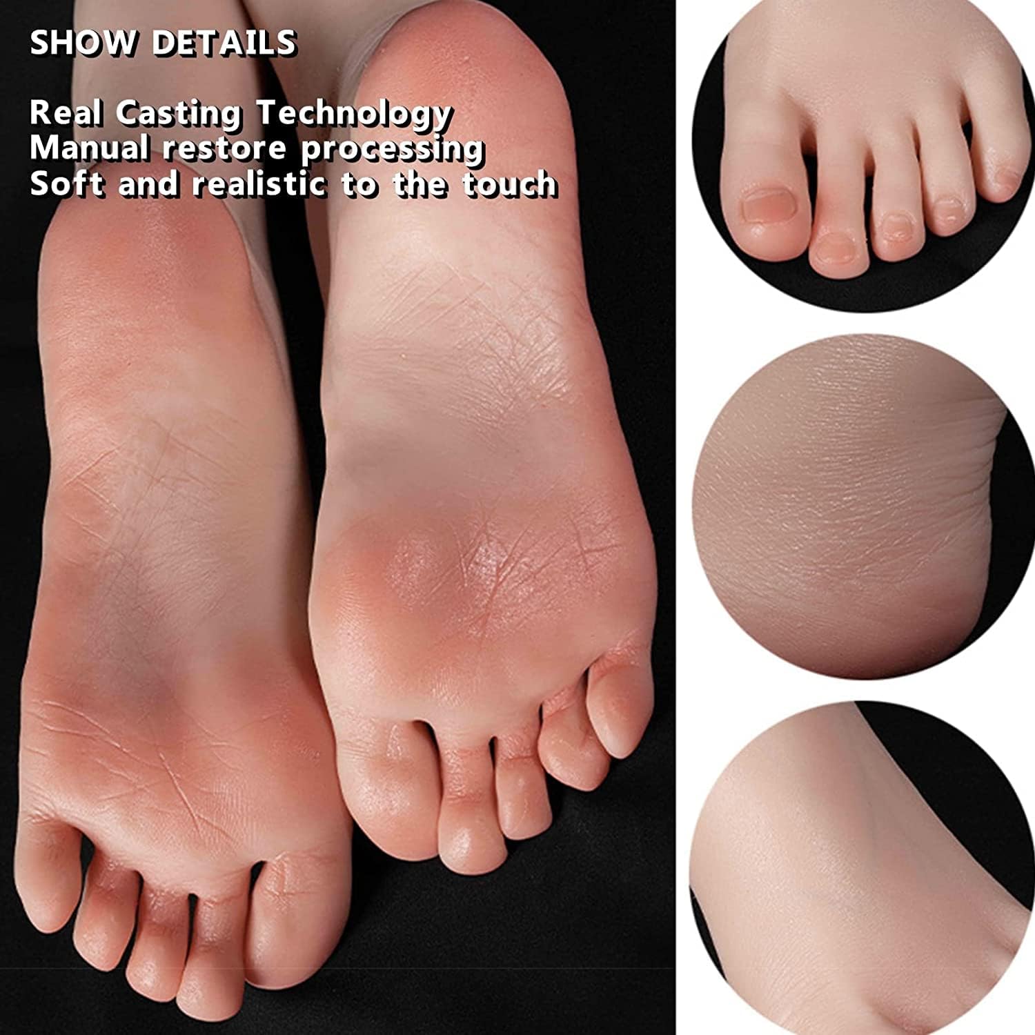 Soft Silicone Life-Size Model Feet - Display For Sandals, Footwear, Nail Art - View #5