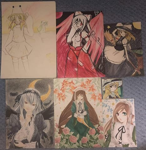 Amazon 手描き イラスト ローゼンメイデン 水銀燈 翠星石 東方project 洩矢諏訪子 藤原妹紅 霧雨 魔理沙 7点 アニメ 萌えグッズ 通販 Amazon 手描き イラスト ローゼンメイデン 水銀燈 翠星石 東方project 洩矢諏訪子 藤原妹紅 霧雨 魔理沙 7点 アニメ 萌えグッズ 通販