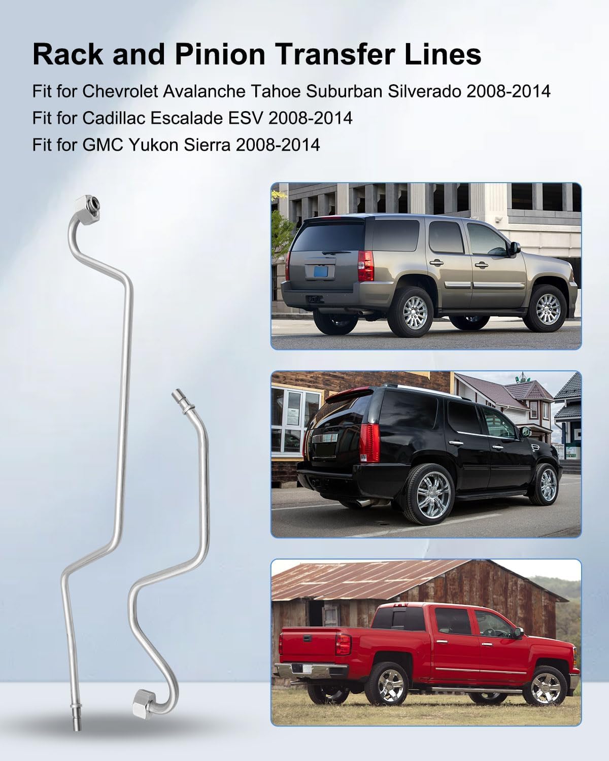 Rack Pinion Transfer Lines Fit for Chevrolet Escalade ESV GMC 2008-2014