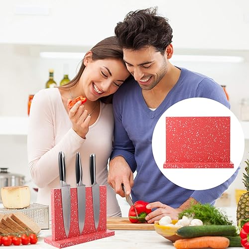 Miniatura 7 de Hemoton Soporte magnético para cuchillos, bloque de cuchillos para encimera de cocina, soporte de cuchillos, imanes para exhibición, estante de