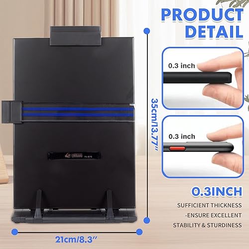 Miniatura 2 de Resulzon - Soporte de papel para documentos con 7 posiciones ajustables, soporte de papel para escritorio al escribir para leer letras A4, libros,