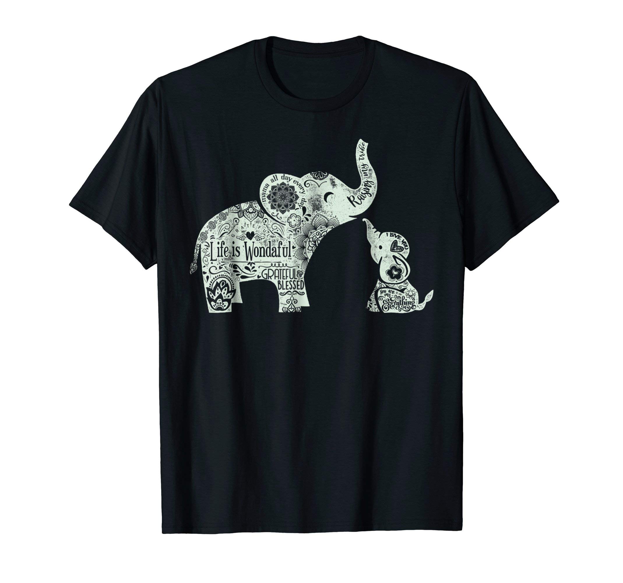 Life is WondafulMama and Baby Elephants Shirt T-Shirt