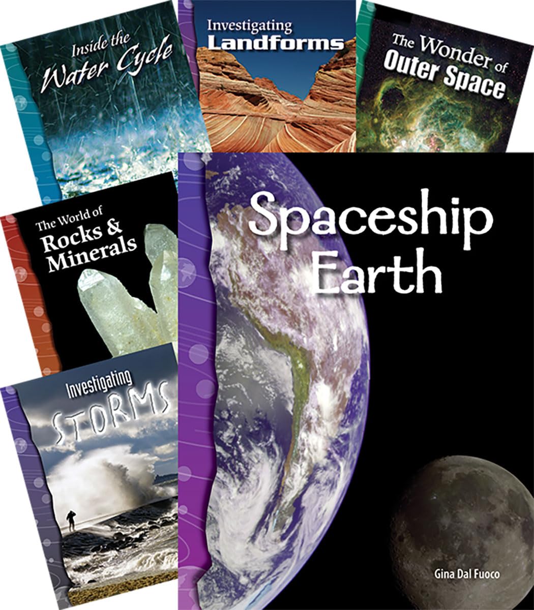Teacher Created Materials - Classroom Library Collections: Earth & Space Science Set - 8 Book Set - Grades 6-8 - Guided Reading Level P - T