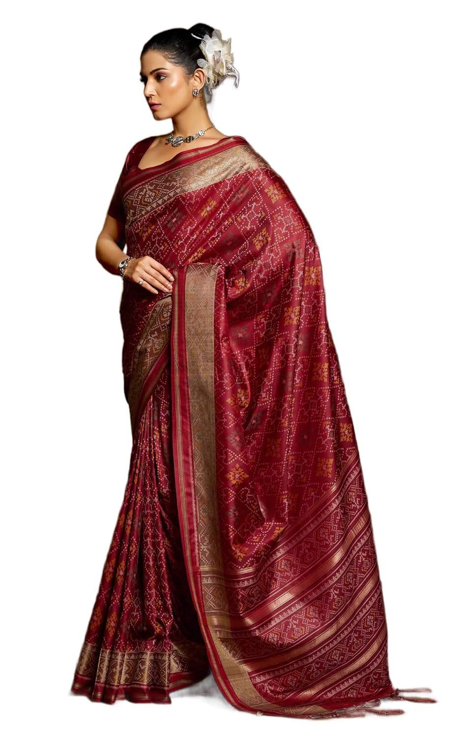 SWORNOF Womens Linen Silk Saree | Saree for Women With Unstitched Blouse | Saree with Blouse Piece | Soft and Skin Friendly - Review, Price and Buying Guide