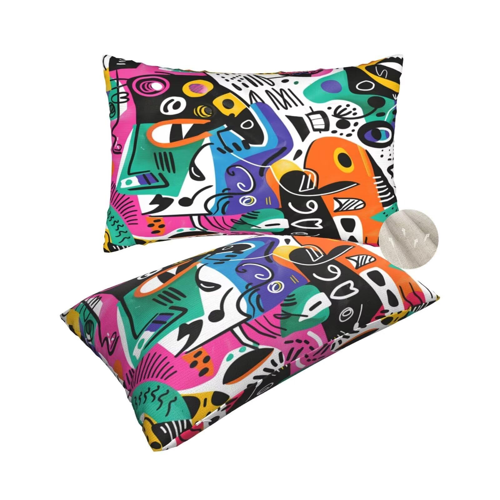 Housse coussin 50x70 cm Afrique en lot de 2 pour canapé de salon