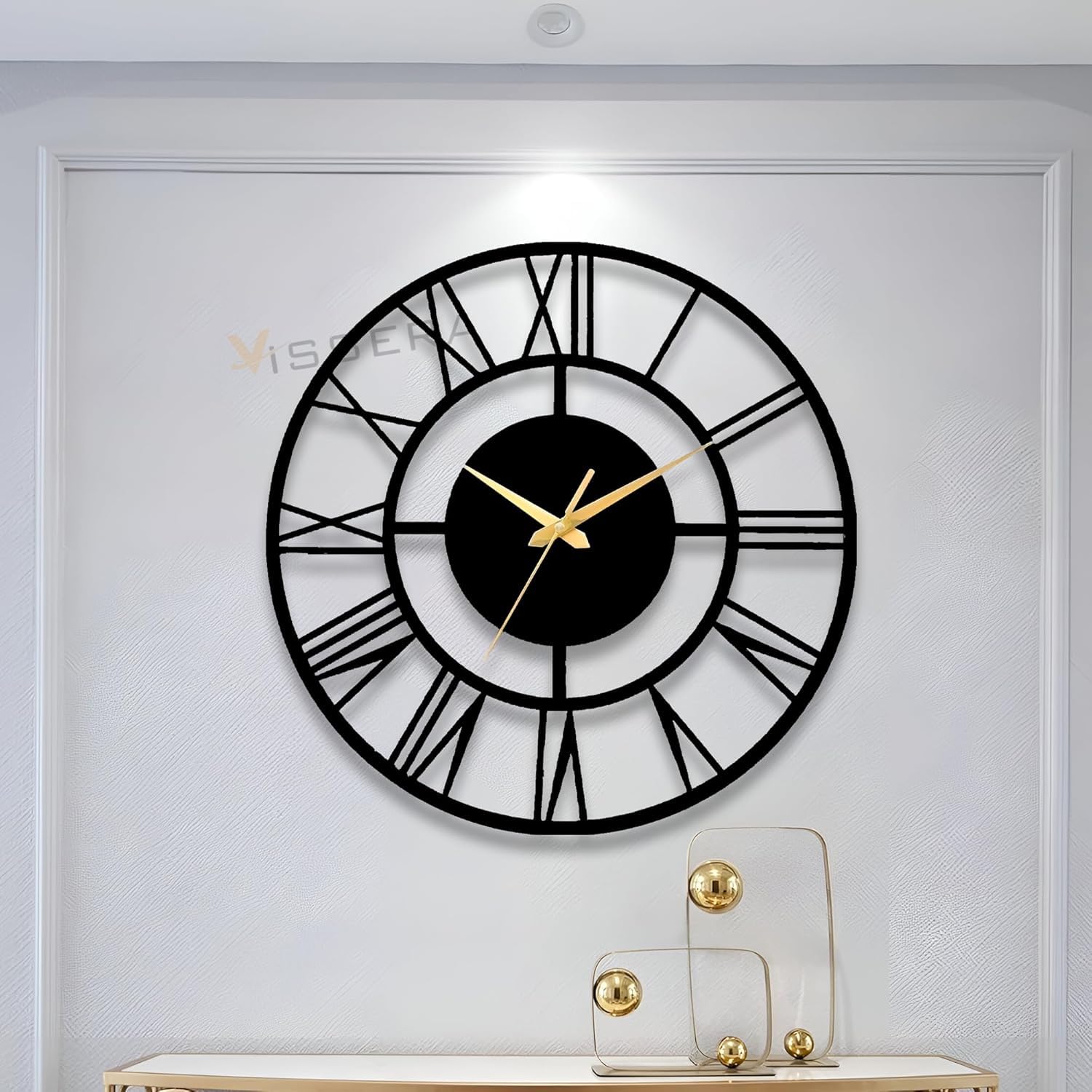 See full amazon price history chart for Vissera Silent Wall Clock for Bedroom | Decorative Metal Wall Watch for Living Room | Antique Designer Big Size Roman Number Modern Hanging Clock for Home Décor, Dining, Drawing, Wall Decoration Items Vissera Silent Wall Clock for Bedroom | Decorative Metal Wall Watch for Living Room | Antique Designer Big Size Roman Number Modern Hanging Clock for Home Décor, Dining, Drawing, Wall Decoration Items (B0C7L13DYT) Amazon Price History, Amazon Price Tracker