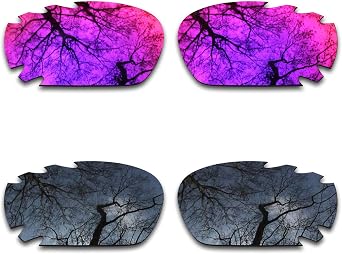 ToughAsNails 2 Pair Polarized Lens Replacement for Oakley Jawbone Vented Black&Midnight Sun