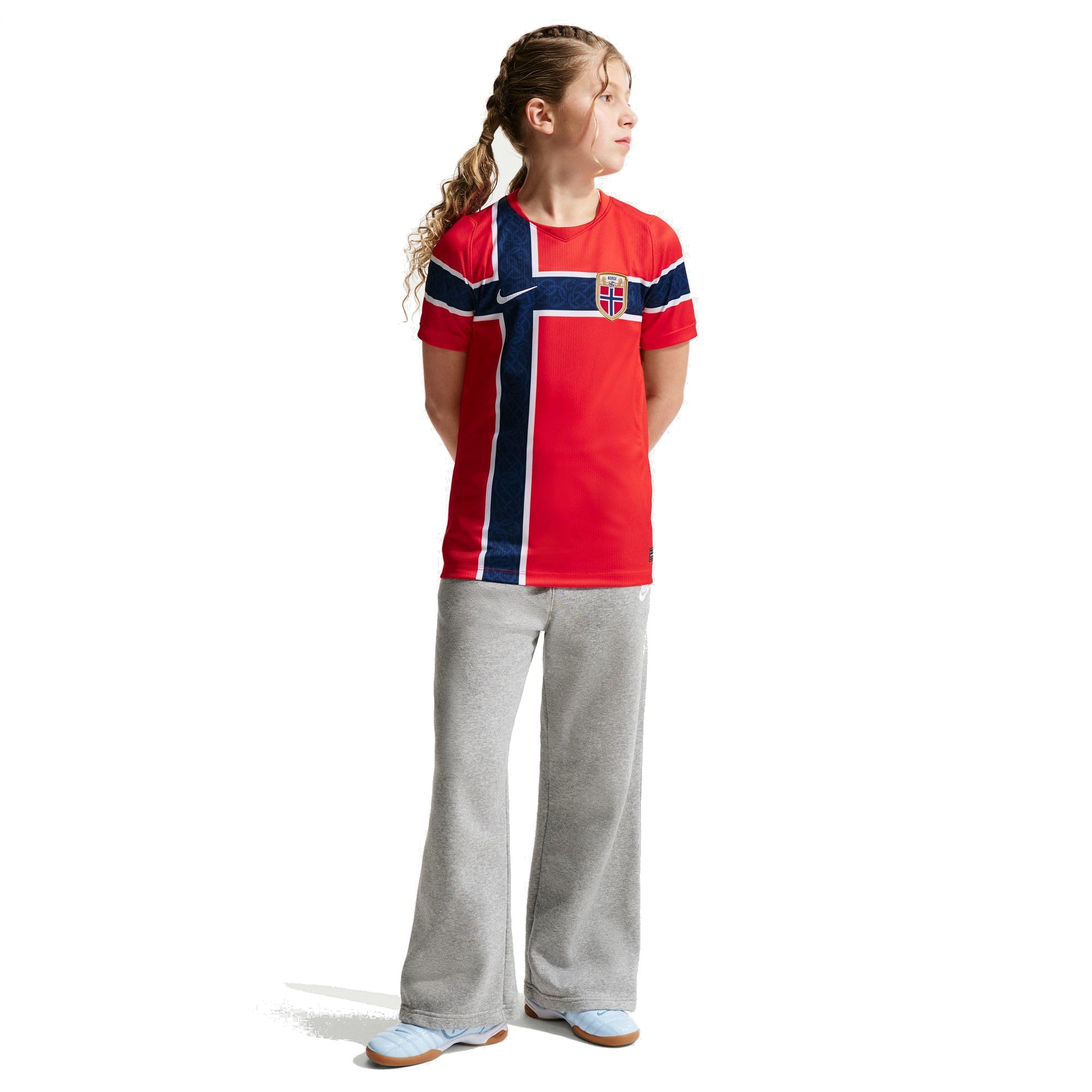 Norwegen 2026 Heimspiel Replika-Fußballtrikot mit Nike Dri-FIT-Technologie (ältere Kinder), IB5150