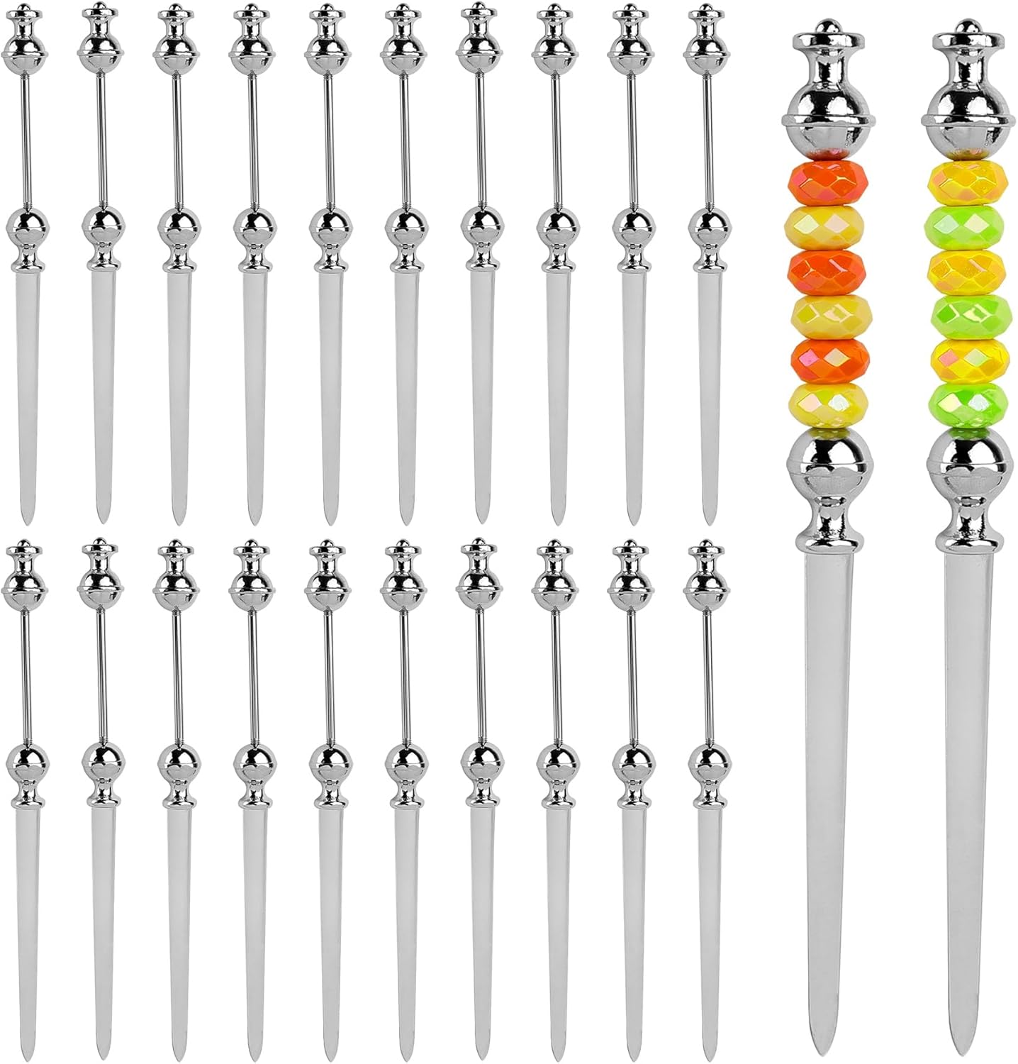 Framendino, 20 Pack Beadable Letter Opener Metal Envelope Openers for Office Home Silver